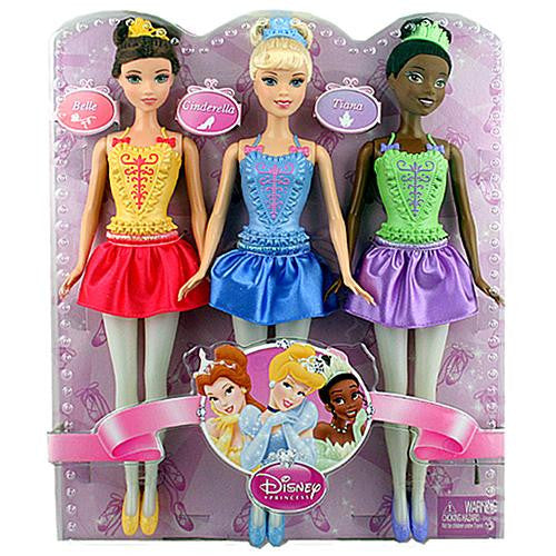 Disney Princess Ballerina Set of 3 (Belle Cinderella Tiana)