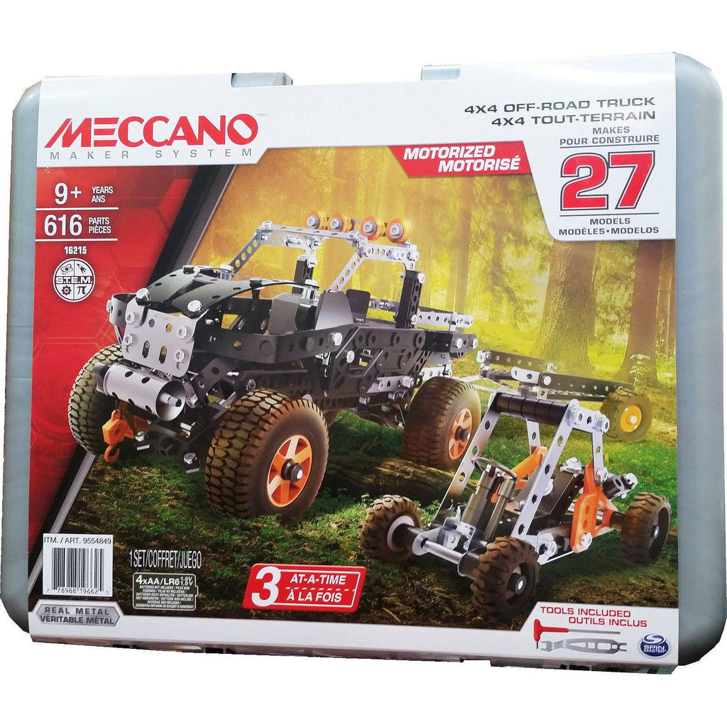 Meccano Maker System - Motorized - 27 Models - 4x4 (Model 16215)