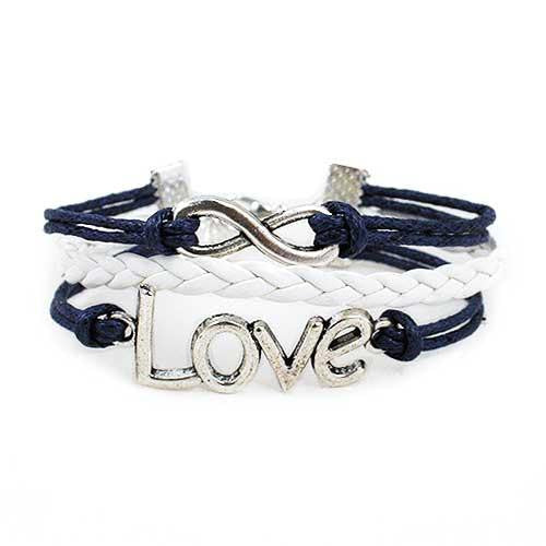 Infinity Love Bracelet (Navy and White)