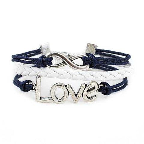 Infinity Love Bracelet (Navy and White)