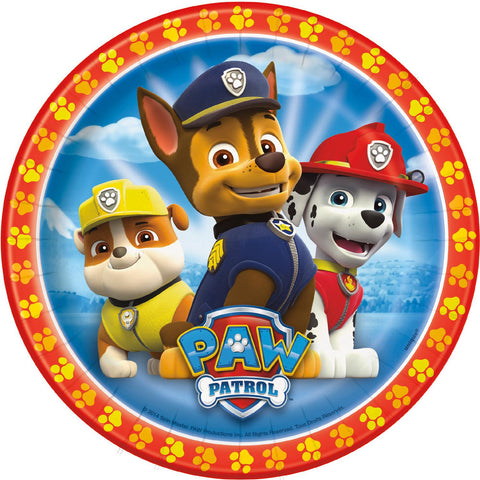 Paw Patrol Plates (7 Inches - 8 Per Pack)