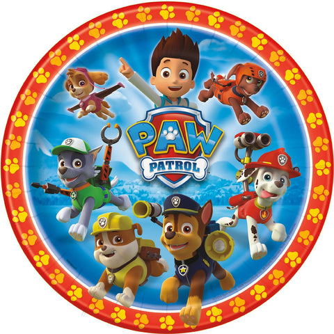 Paw Patrol Plates (9 Inches - 8 Per Pack)