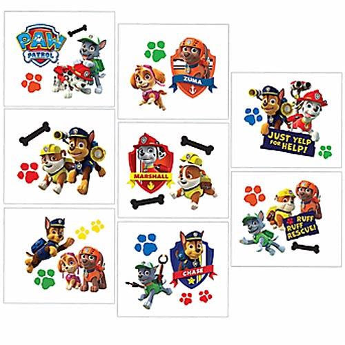 Paw Patrol Tattoo Favors - 16 Tattoos