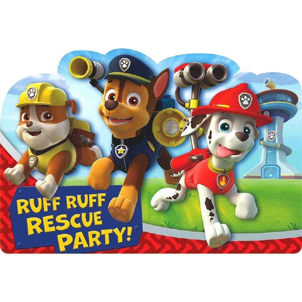 Paw Patrol Postcard Invitations (8 Per Pack)