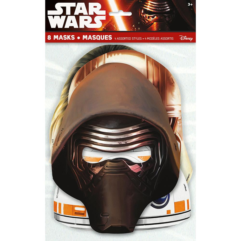 Star Wars The Force Awakens Party Masks (8 per Pack)
