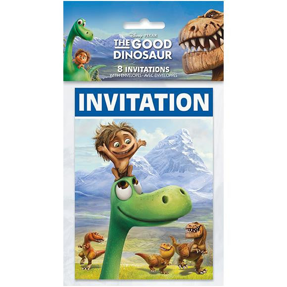 The Good Dinosaur Party Invitations (8 per Pack)