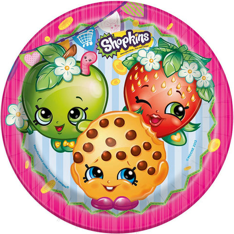 Shopkins Dinner Plates (9 Inches - 8 Per Pack)