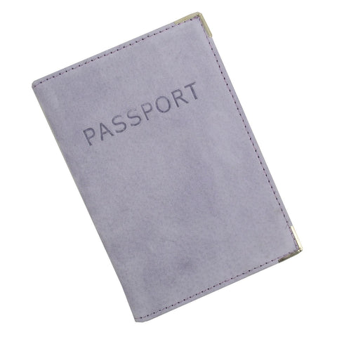 Austin House Genuine Suede Passport Cover - Periwinkle