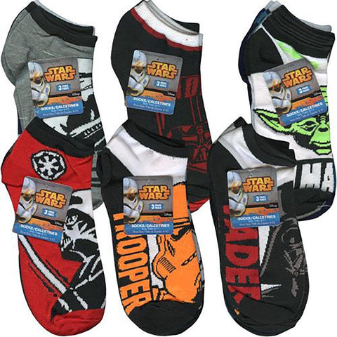 Star Wars Anklet Socks (3 Pack - Size 9-11) - Assorted