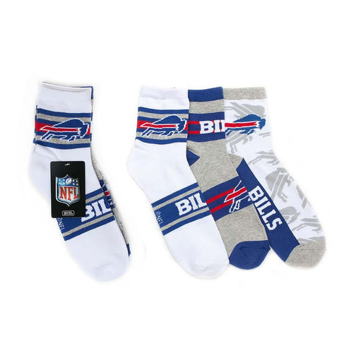 NFL Men's Buffalo Bills Ankle Socks (3-Pack)