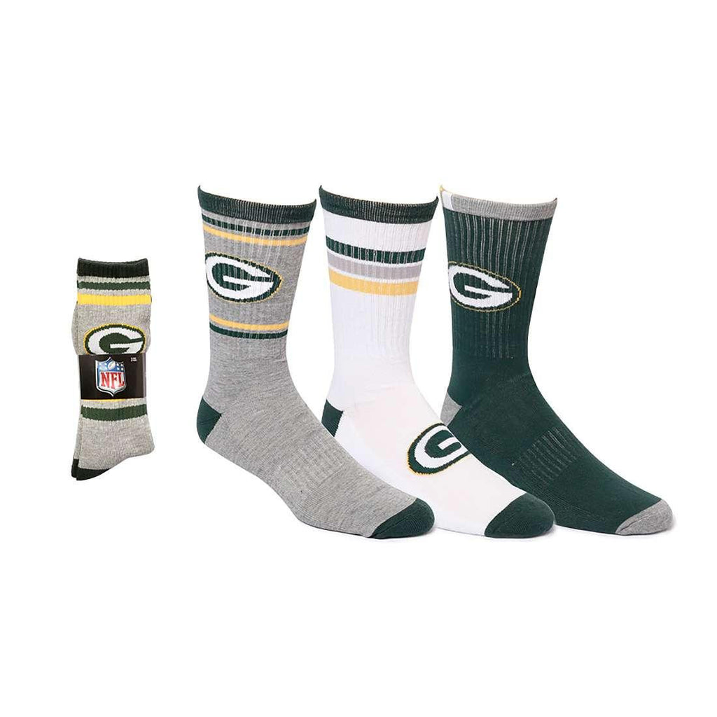 NFL Green Bay Packers Crew Socks (3 Pairs)