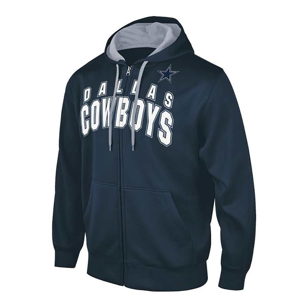 NFL Dallas Cowboys Full Zip Hooded Fleece Sweatshirt (Men's Medium)