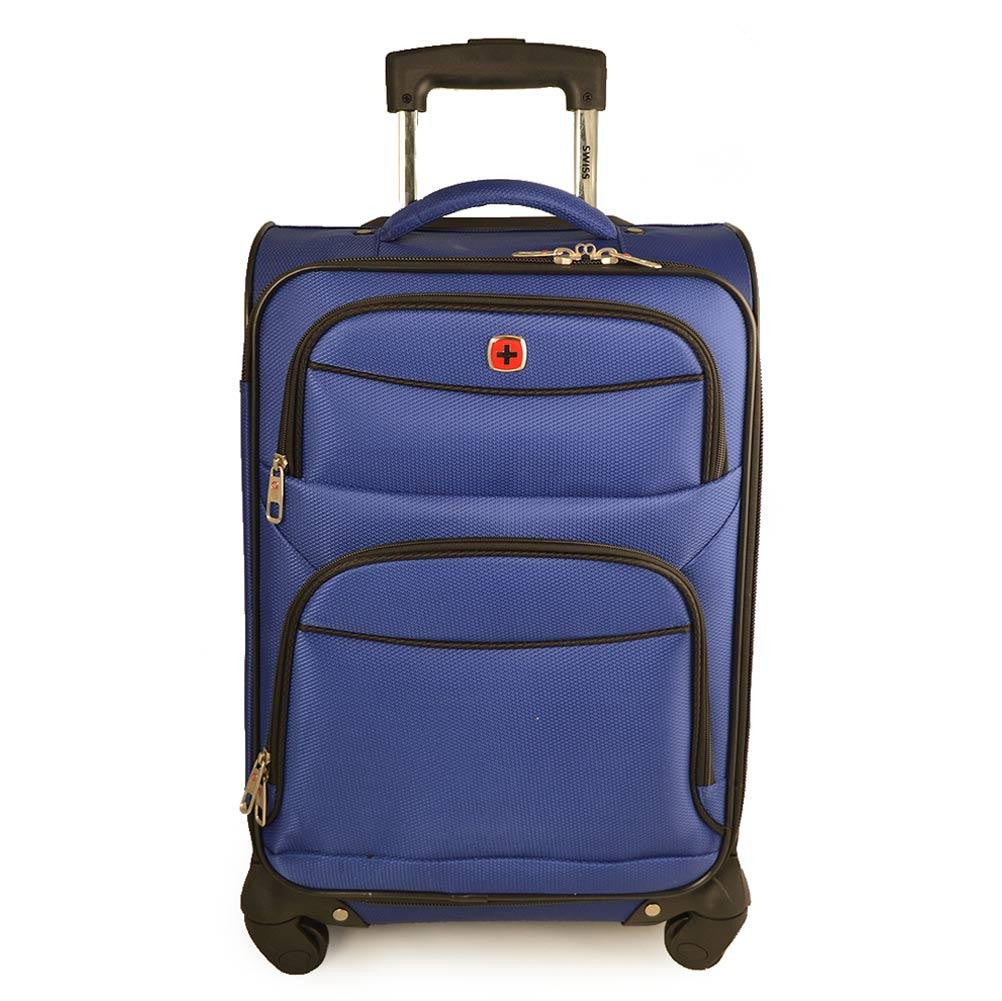 Swiss Gear 21.5 Inch Carry-On Spinner - Blue - Luggano Collection