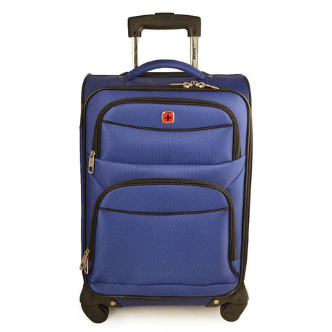 Swiss Gear 21.5 Inch Carry-On Spinner - Blue - Luggano Collection