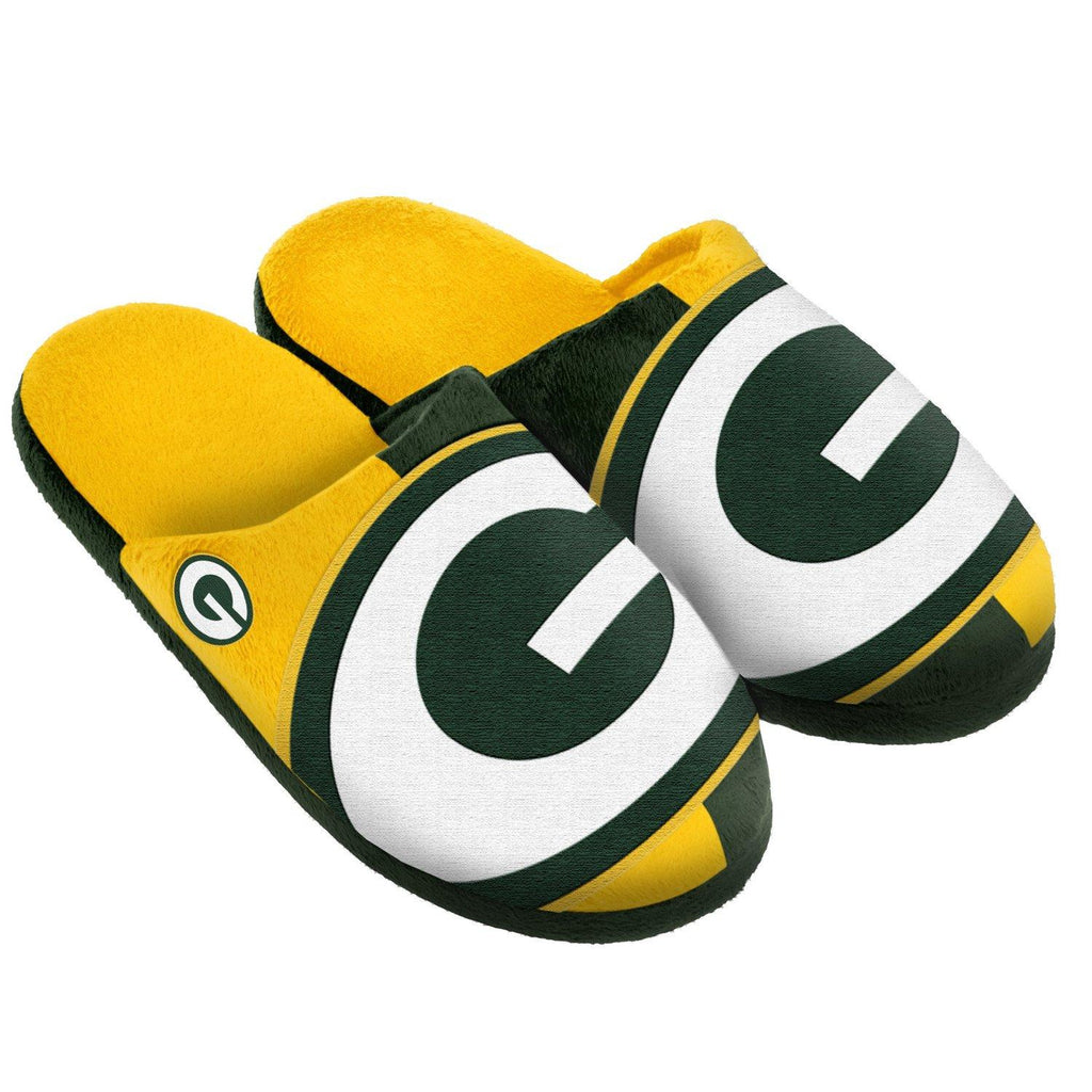 NFL Green Bay Packers Big Logo Slippers (Men's X-Large - Size 13-14 US)