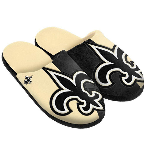 NFL New Orleans Saints Big Logo Slippers (Men's Large - 11-12 US)