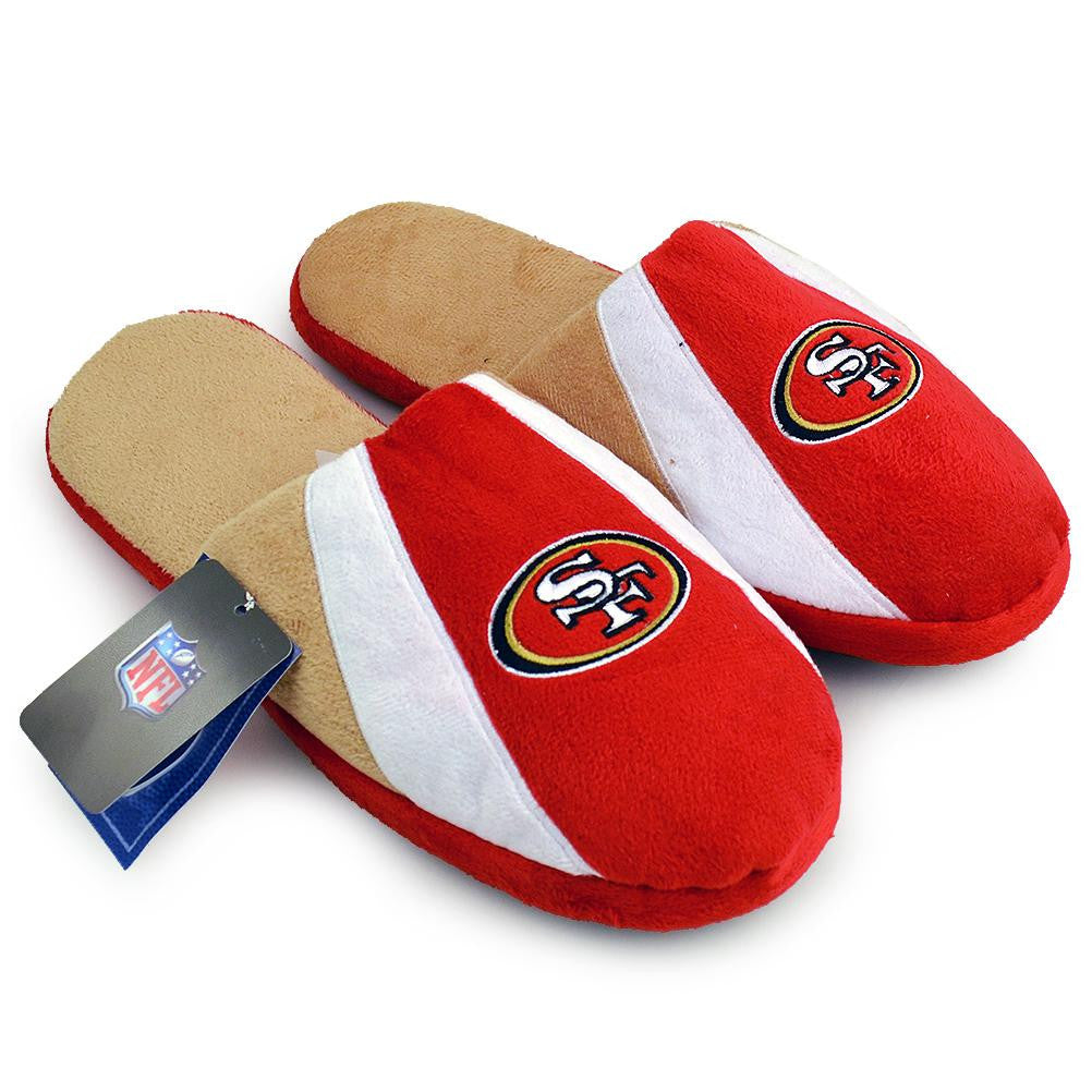 NFL San Francisco 49ers Stripe Logo Slippers (Men's Large - 11-12 US)