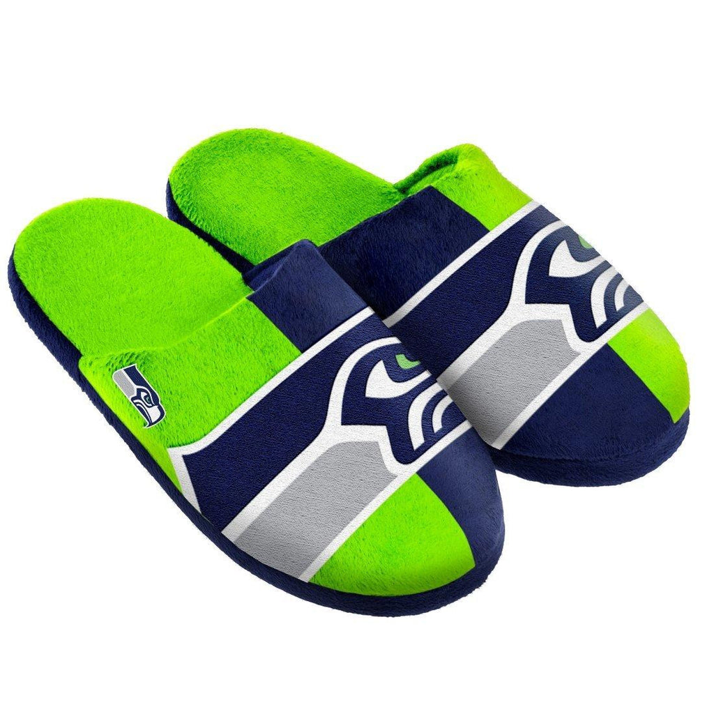 NFL Seattle Seahawks Big Logo Slippers (Men's Medium - 9-10 US)