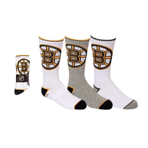 NHL Boston Bruins Youth Crew Socks (3 Pairs)