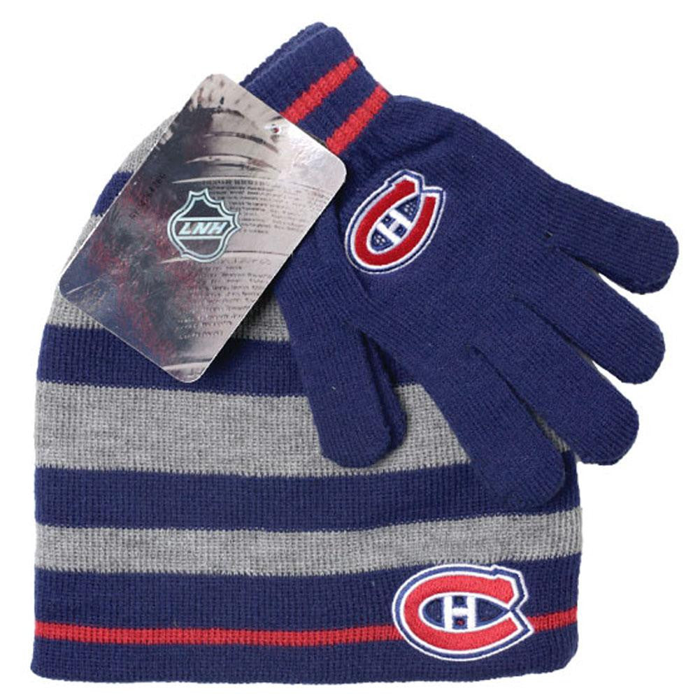 NHL Montreal Canadiens Habs Hat and Gloves