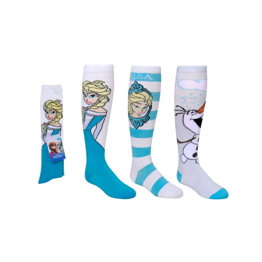 Disney Frozen Girls Knee Socks (3-Pack - 7-9 Sock Size  11-4 Shoe Size)