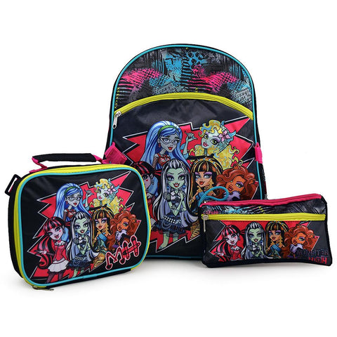 Monster High Backpack  Lunch and Pencil Case Set