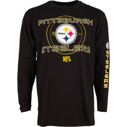 NFL Long Snap Long Sleeve Tee Mens - Pittsburgh Steelers - Medium