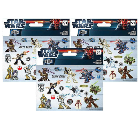 Star Wars Saga Mini Foldover Stickers (3 Packs of 2 Sheets Ea.)