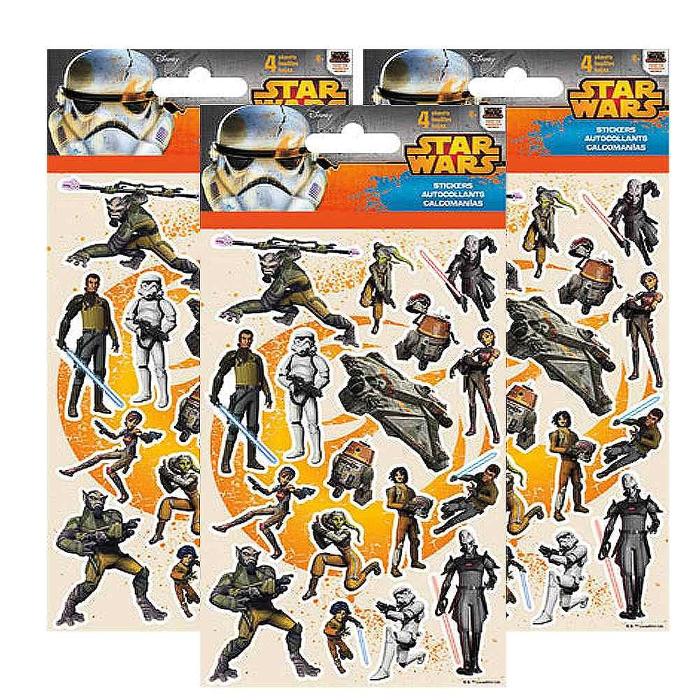 Star Wars Sticker Set (3 Packs of 4 Sheets Ea)