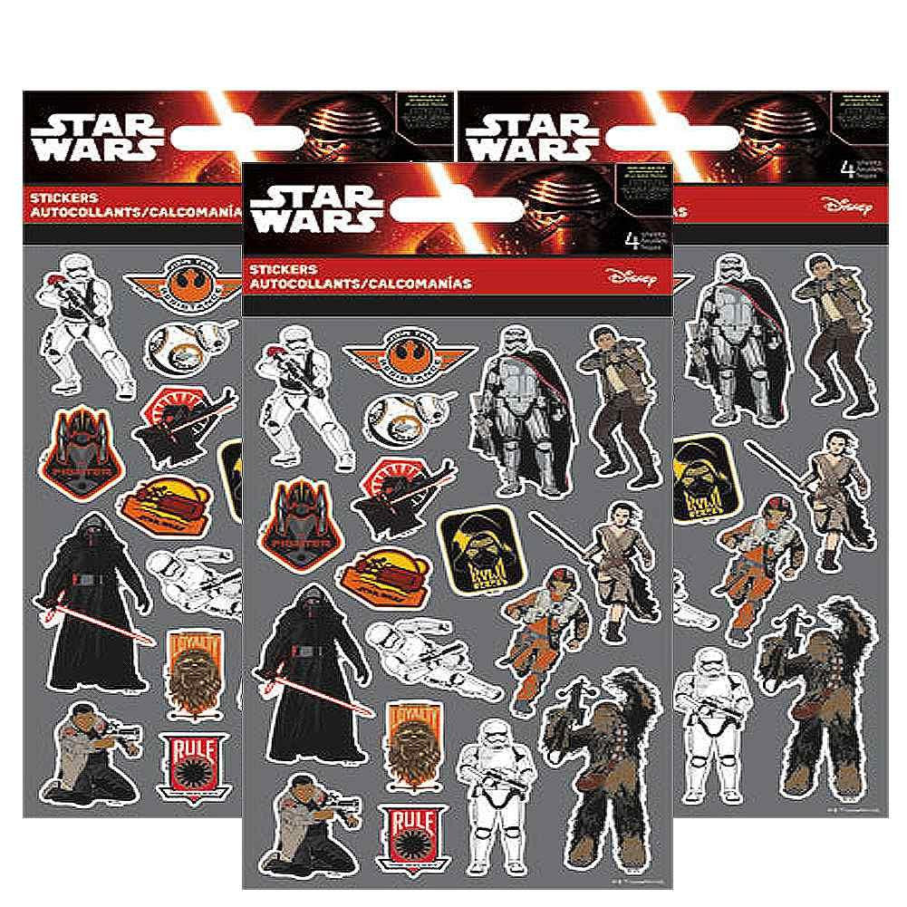 Star Wars Sticker Sheets (3 packs of 4 sheets ea)