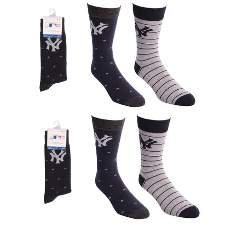 MLB NY Yankees Mens Socks (4 Pairs)