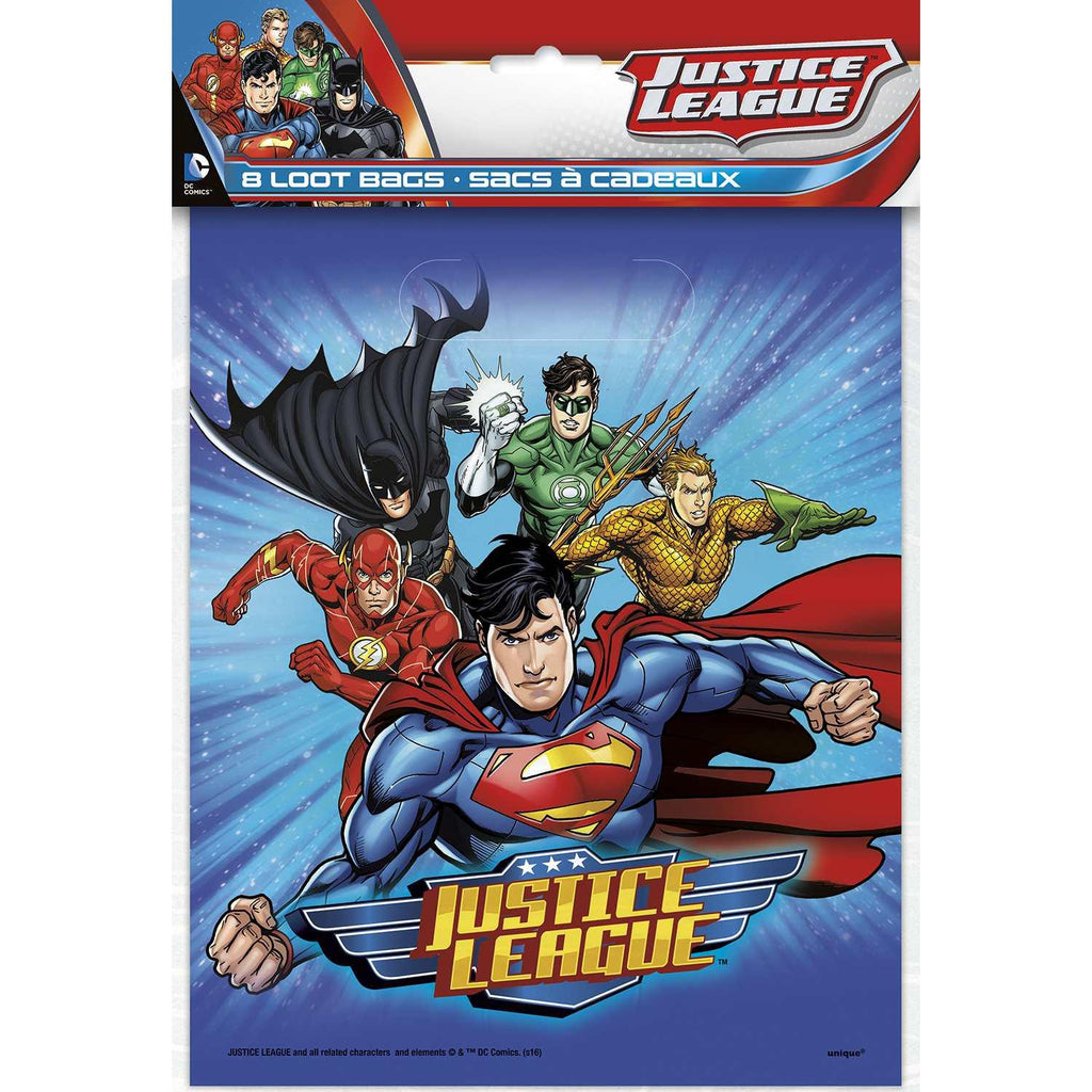 Justice League Party Loot Bags (8 per Pack)