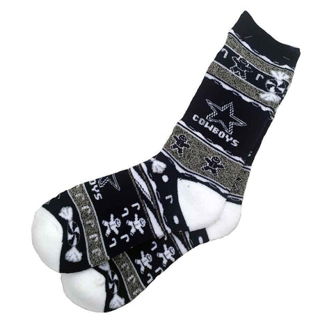 NFL Dallas Cowboys Ugly Xmas Socks (Men's Large)