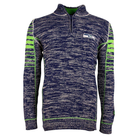 NFL Seattle Seahawks Slant Plated Gauge Sweater - Medium