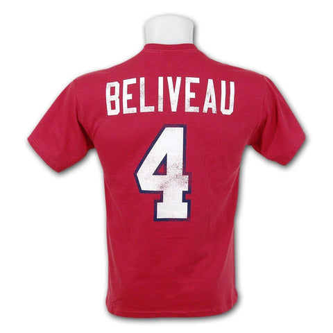 NHL Alumni Player Vintage Red Tee - Mens - Jean Beliveau - Large