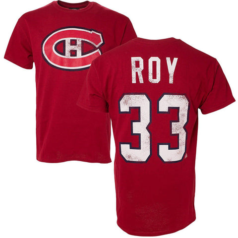 NHL Alumni Player Vintage Red Tee - Mens - Patrick Roy - Large