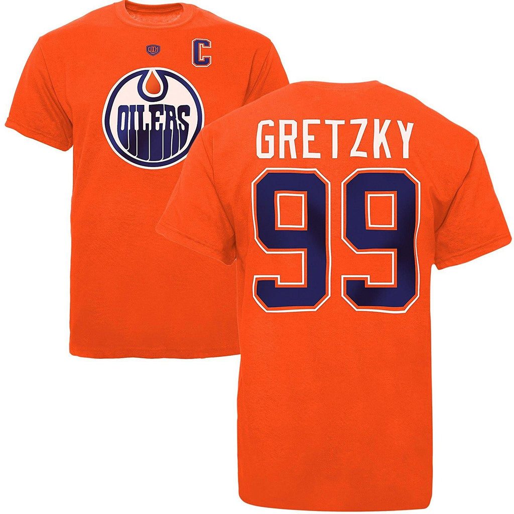 Edmonton Oilers Wayne Gretzky Vintage NHL Alumni T-Shirt (Orange) - Medium