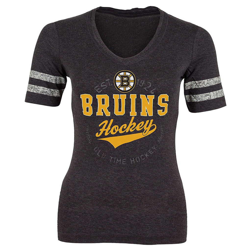 NHL Boston Bruins Women's Kruner V-Neck T-Shirt - Large