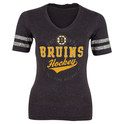 NHL Boston Bruins Women's Kruner V-Neck T-Shirt - Large