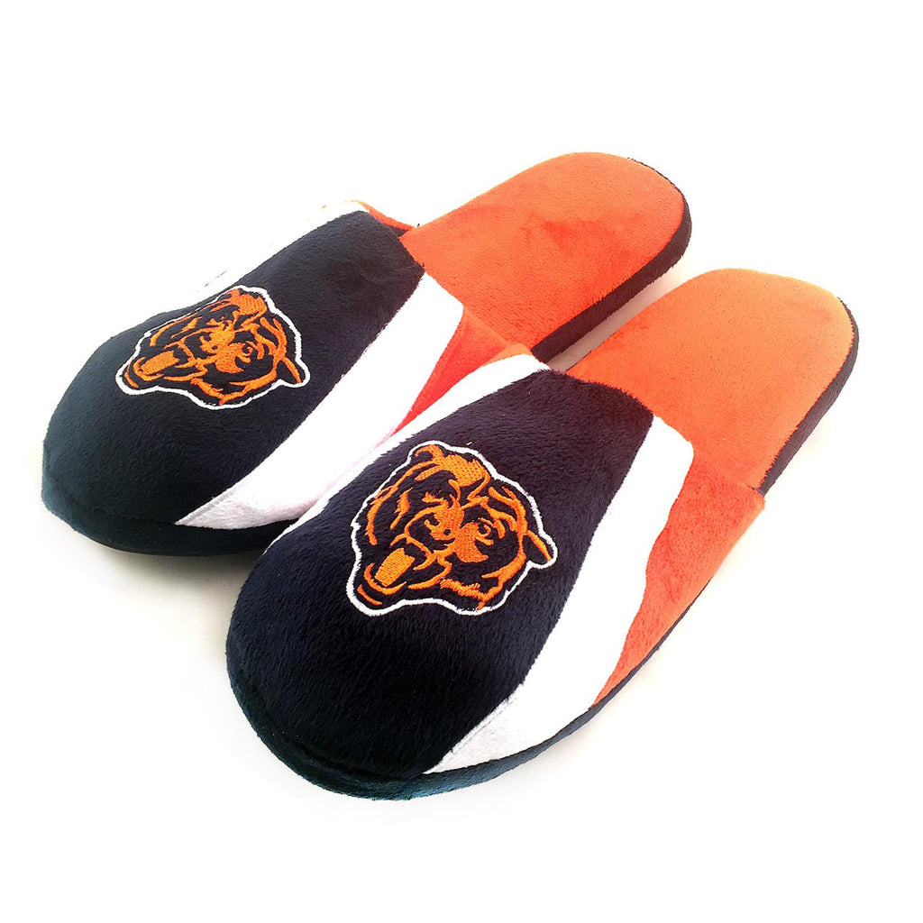 NFL Chicago Bears Stripe Logo Slippers (Men's XL - 13-14 US)