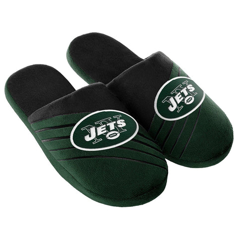 NFL New York Jets Stripe Slippers (Men's XL - 13-14 US)