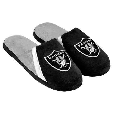 NFL Oakland Raiders Big Stripe Slippers (Men's XL - 13-14 US)