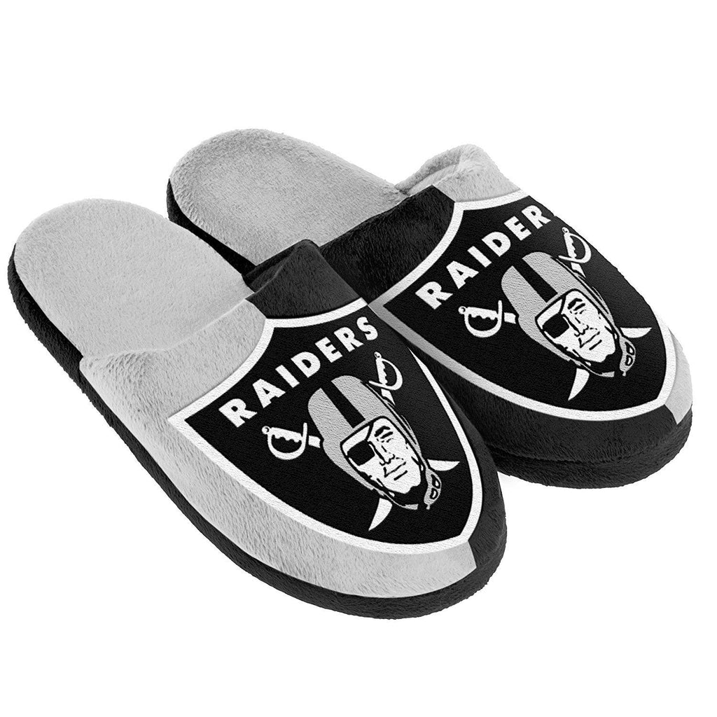 NFL Oakland Raiders Big Logo Slippers (Men's M - 9-10 US)