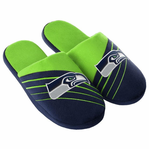 NFL Seattle Seahawks Stripe Slippers (Men's M - 9-10 US)