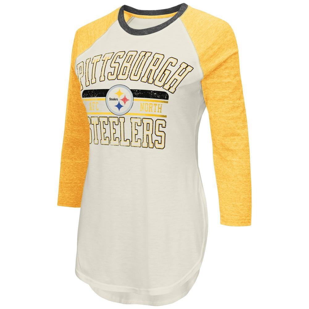 NFL Pittsburgh Steelers Women's Raglan Sleeve Shirt - XL