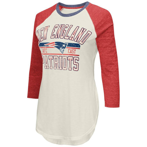 NFL New England Patriots Women's Raglan Sleeve Shirt - XL